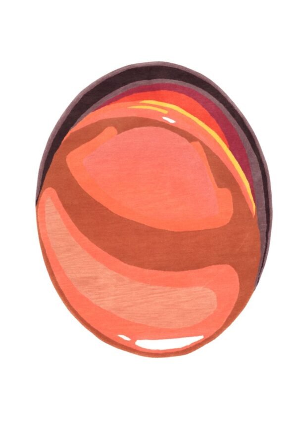 Orange Drop- Hand Tufted