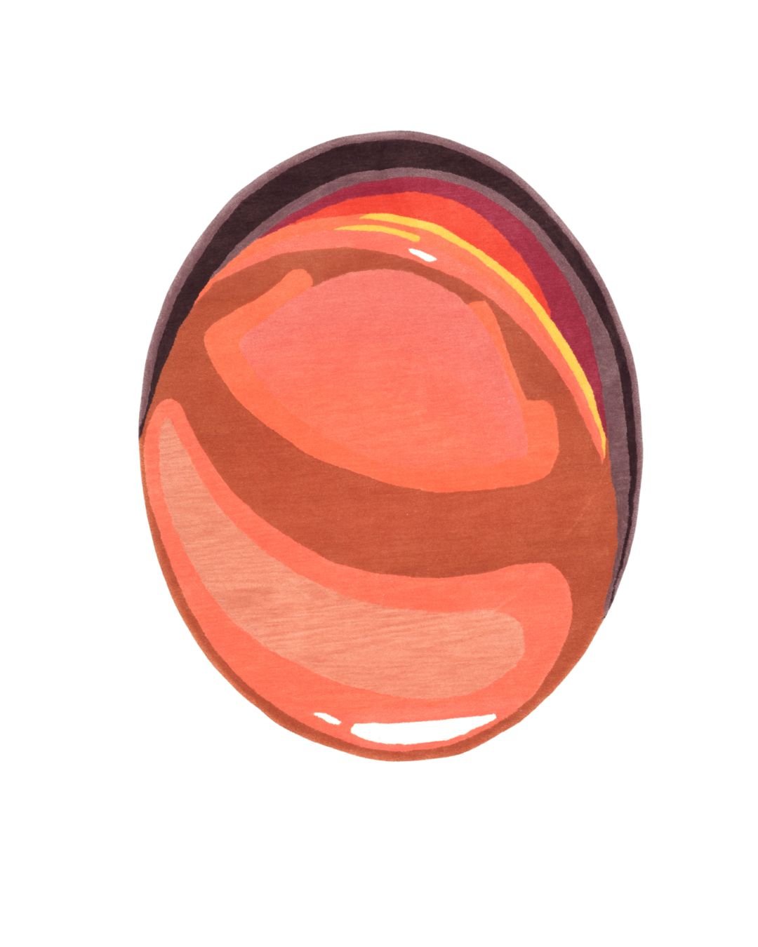 Orange Drop- Hand Tufted